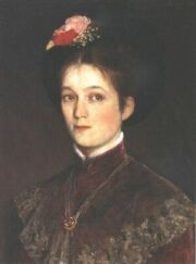 A mvsz felesgnek portrja, 1880, Olaj, vszon, 62,5 x 47 cm, Magyar Nemzeti Galria, Budapest 