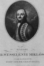 151.A feudlis mecenatra s a vllalkozs hatrn: idsebb br. Wesselnyi Mikls, 1797 s 1809 kztt a kolozsvri trsulat brl-igazgatja. Wagner Jzsef rajza, Johann Joseph Neidl rzmetszete, 19. sz. eleje. MNM TKCs 4576.