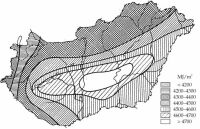 3. bra. A berkez sugrzs tlagos vi sszegnek trbeli eloszlsa [MJ/m