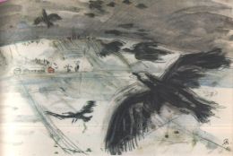 Bernth Aurl: A Rma domb tlen (aquarell) 1932 (Nagythat kp)