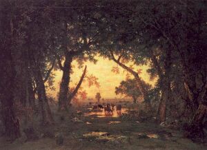 Th. Rousseau: Fontainebleau-i erd reggel, 1850