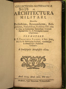 Katonai építészettel foglalkozik :  (, 1739) c. munkájában.