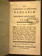 :  (, 1797) c. munkája az első magyarországi közgazdasági munka, amely  elméleteinek hatását mutatta.
