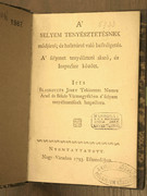 A reformkorban Magyarországon nagy kultusza volt a selyemtenyésztésnek. :  (, 1793)