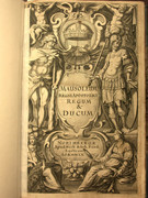 A  rézmetszetű díszcímlapja, amely együtt ábrázolja Szent Istvánt és I. Lipótot (, 1664)