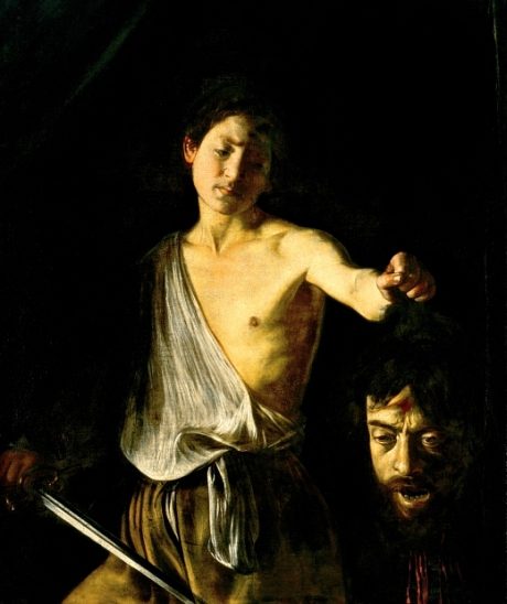 Caravaggio: Dávid Góliát fejével. (1609-1610.) Galleria Borghese, Róma. FORRÁS: http://www.museum.hu/museum/temporary_hu.php?IDT=4907&ID=77