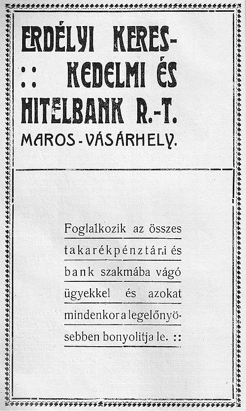 Erdélyi Kereskedelmi és Hitelbank R.-T.