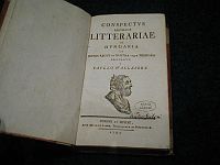 WALLASZKY (Pl) Paullo     Conspectus reipublicae litterariae in Hungaria ab initiis regni ad nostra usque tempora delineatus.